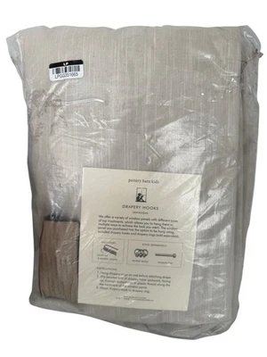 Pottery Barn Kids 54" X 84" Evelyn Linen Blackout Curtain Color Flax NEW - Image 1 of 4