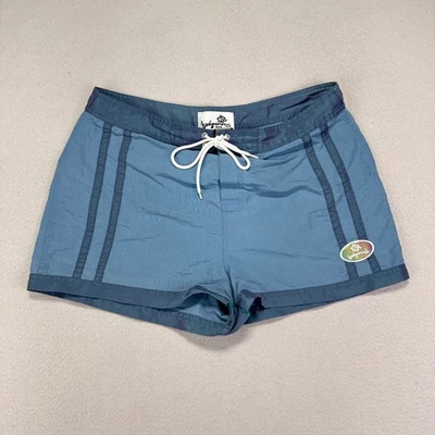 Vintage 90s Bodywaves Boardshorts 2" size 13 Blue Nylon Striped Surf Beach - Image 1 of 4