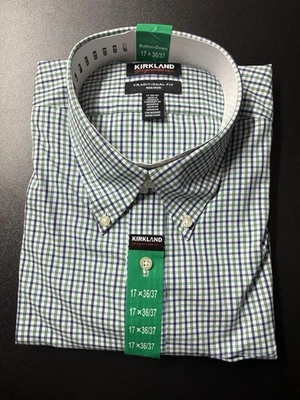 Kirkland signature traditional fit non-iron dress shirt - Image 1 of 4