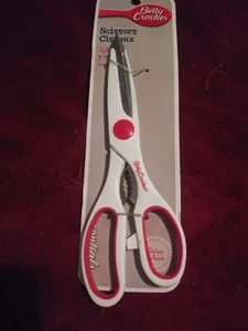 Red White Betty Crocker Stainless Steel Scissors Shears - Soft Grip Handle - New - Picture 1 of 3