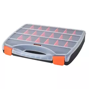 21-COMPARTMENT HARDWARE SMALL PARTS ORGANIZER w/ Removable Dividers and Trays - Picture 1 of 12