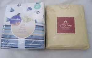 Lot of 3 Crib Sheets-Babies R Us 2 Pack Nautical & Amy Coe Yellow 28"x52" Cotton - Picture 1 of 4