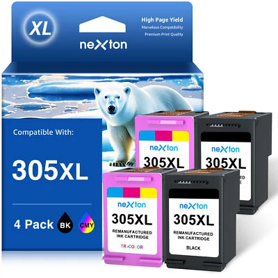 NEXTON Patronen für HP 305 XL DeskJet 2700 2710 2720 2721 2820 e Envy 6030 6032 6420 e