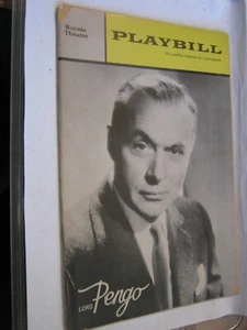 Feb 4, 1963 Playbill LORD PENGO, Charles Boyer Agnes Moorhead Royal Theater - Picture 1 of 8