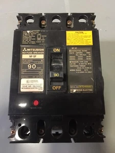 Mitsubishi NF-SF3090 90A 480VAC 3-Pole 120V Shunt Trip Circuit Breaker TESTED!! - Picture 1 of 4