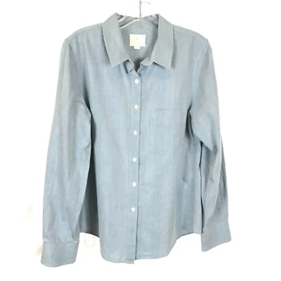 Womens Size XL Boy. by Band of Outsiders Slim Fit Chambray Button Front Easy Top - Image 1 of 3
