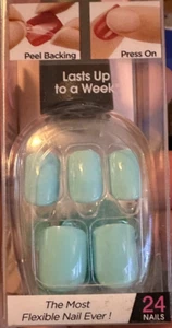 Impress Gel Manicure Press on Nails Robin's Egg Blue light blue - Picture 1 of 2