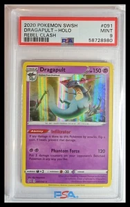 Pokemon Rebel Clash Dragapult Holo #091 PSA 9 - Picture 1 of 2