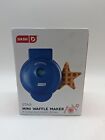 Dash Star Mini Waffle Maker 4" Cooking Surface, Nonstick, 350 Watts Blue New