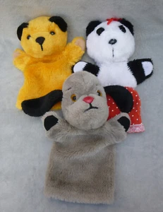 Patsy B Marketing Set of 3 Sooty & Sweep Soo Hand Puppets Soft Toys Vintage - Picture 1 of 8