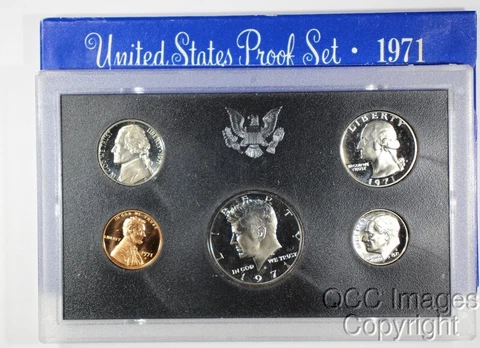 1971 San Francisco Proof Set / OGP Packaging / Nice Box, No Stickers or Writing Cover
