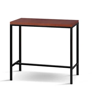 Retro Vintage Bar Table High Kitchen Cafe Solid Pine Wood Top Metal T-Shaped Leg - Picture 1 of 6