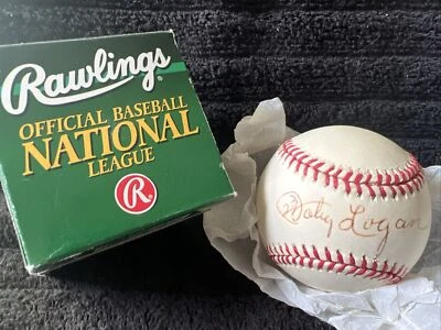 Béisbol firmado autografiado por Johnny Logan Milwaukee Braves Foto 1 de 4