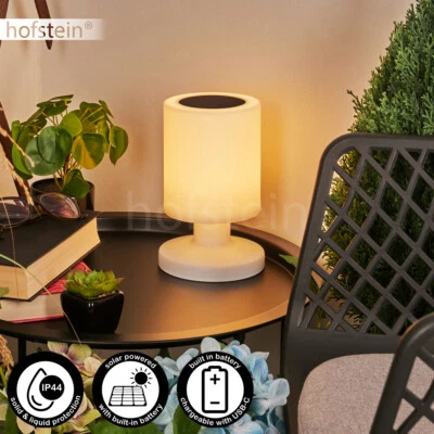 LED Solar Außen Tisch Leuchte Lampe USB Akku Sensor Garten Balkon Beleuchtung - Bild 1 von 4