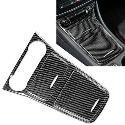 Carbon Fiber Center Console Cover Trim For Mercedes Benz A GLA CLA Class 2013-18 - Image 1 of 4