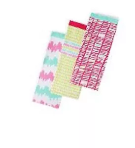 Martha Stewart 100% Cotton Set of 3 Decorated Kitchen Towels "Pixel Perfect" - Picture 1 of 1