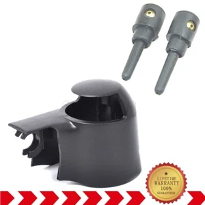 Rear Windshield Wiper Arm Nut Cover + Washer Nozzle Jet For VW Caddy Golf Passat - Picture 1 of 4