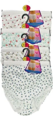 Paquete de 6/12 Maxi Calzoncillos para Damas, 100% Algodón Calce Completo Cómodo Ropa Interior, Talla 10-20 Foto 1 de 4