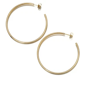 Auth Tiffany&Co. Earrings Hoop 18K 750 Yellow Gold - Picture 1 of 3