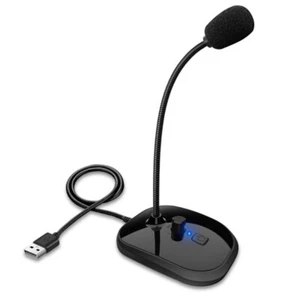USB Wire Microphone Speech Mic Stand Gooseneck Holder USB Desktop Microphone - Afbeelding 1 van 8