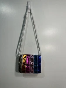 niñas monedero bandolera brillante correa ajustable colorido - Imagen 1 de 7