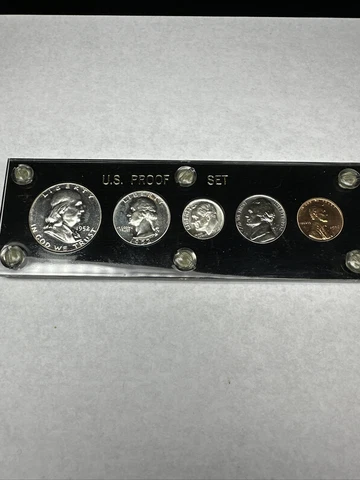 1952 U.S. Mint 90% Silver Proof Set in Capital Holder Cover