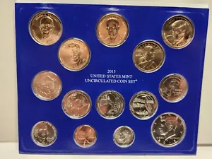 2015 P & D US Mint Set Uncirculated 28 Coins with Original Packaging - Picture 1 of 8
