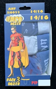 BRAND NEW UNCO KIDS'S BOYS COTTON CLASSIC 3 PACK BRIEF SIZE 14-16 YARE - Picture 1 of 2