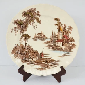 Johnson Brothers The Old Mill Dinner Plate Brown Multicolor Scenery 10 In VTG - Picture 1 of 5