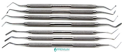 Juego de 7 instrumentos premium de relleno compuesto restaurador dental y Heidemanns Foto 1 de 3