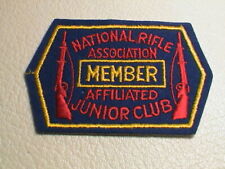 NRA NATIONAL RIFLE ASSOCIATION AFFILIATED JR. CLUB MEMBER GUN SHOOTING PATCH  