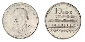 Samoa 10 Sene, 2011, KM #168, Mint - Picture 1 of 3