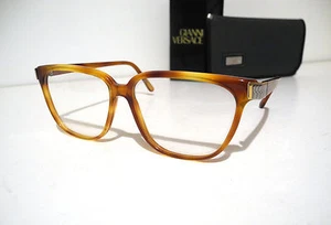 Gianni Versace Vintage Square Havana Eyeglasses Montatura Occhiali V54 Mint - Foto 1 di 8