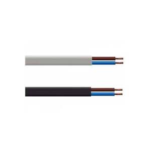 Lighting Cable Twin Flat Oval Flex 2192Y 2-Core 0.5mm² cut lengths Black White