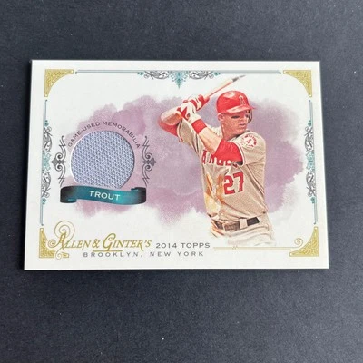 2014 Topps Allen & Ginter Relics Jersey #FSR-MT Mike Trout Los Angeles Angels - Image 1 of 2