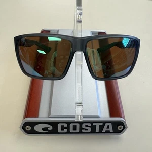 NEW Costa Del Mar RINCON II Polarized Sunglasses Smoke Crystal/Green Glass 580G - Picture 1 of 5