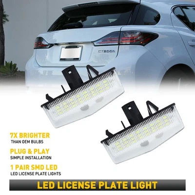 2X SUPER BRIGHT Plate LED License Housing 2016-2018 Light For Toyota RAV4 - Image 1 of 4