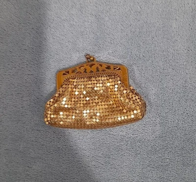 Whiting & Davis Co 2962 - Bolso DE COLECCIÓN Malla Tono Dorado - Años 30-1940 Art Deco Foto 1 de 4