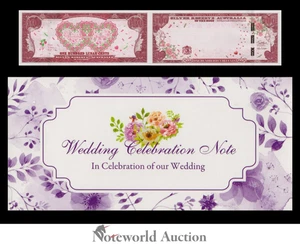 Australia 100 Cents Silver Reserve of the Moon Wedding Celebration Note W/F UNC - Picture 1 of 5