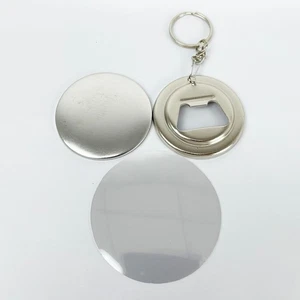 Bottle Opener Key Chain Button Parts Maker Supply φ50mm/φ58mm 100 Sets/Pack - Picture 1 of 1