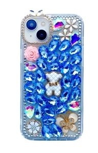 SisterCase Flor Colocada a Mano Gafas Diamantes con Mariposas iPhone 15 Plus - Imagen 1 de 3