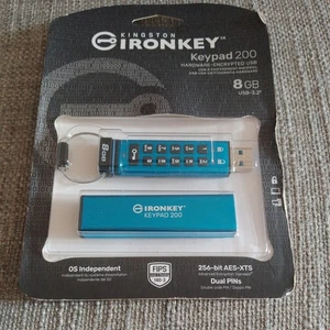 Kingston Ironkey 16 Go Clavier 200 crypté Type-A clé USB 3.2 Gen1 FIPS - Photo 1/3