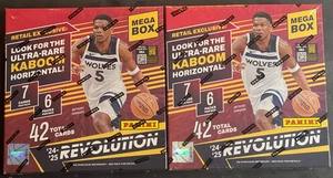 (2) 2024-25 Panini Revolution NBA Mega Box Factory Sealed NEW From Case Kaboom - Picture 1 of 9