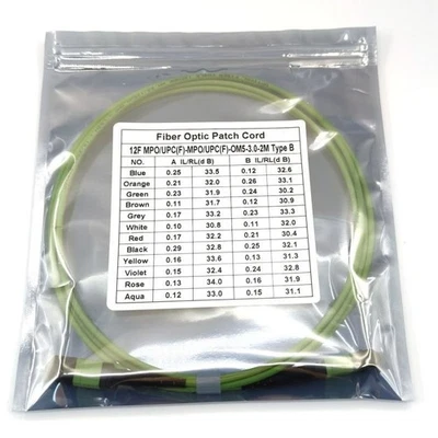 12 cores MPO Patch Cord MM OM5 50/125 MPO Fiber Female Multimode mpo fiber Cable - Image 1 of 4