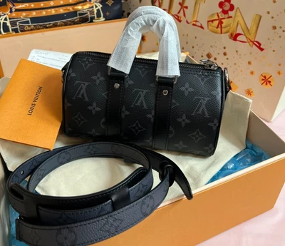 Louis Vuitton Keepall XS Black Monogram 2WAY Shoulder bag Crossbody Brand NEW - Image 1 of 4