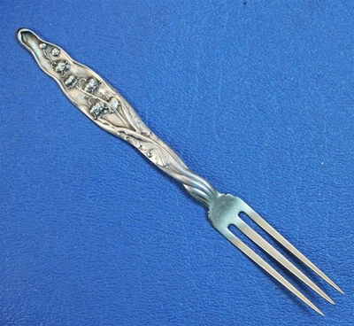 Tenedores de fresa Whiting Sterling Lily of the Valley mono múltiple Foto 1 de 2