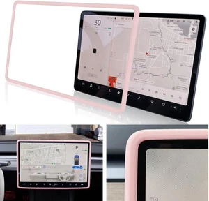 Cubierta de borde de marco de pantalla de navegación de control central de coche para Tesla Modelo 3 Y - Imagen 1 de 7