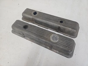 VALVE COVERS CAST ALUMINUM FINED CHEVY SMALL BLOCK SBC CORVETTE CAMARO 70's 350 - Picture 1 of 11