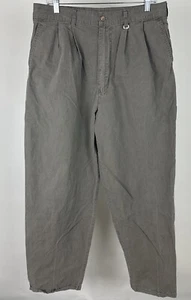 Vintage 90s Fatigue Hose Herren 33x31 ACTUAL Relaxed Plissee Oliv Braun Safari - Bild 1 von 17