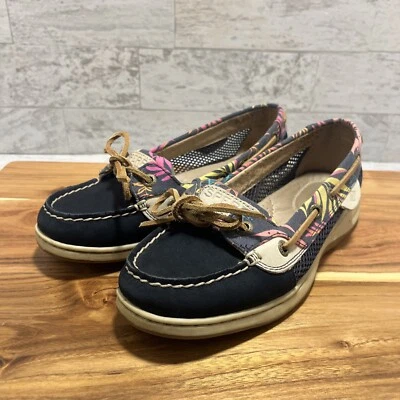 Zapatos de barco Sperry Top-Sider Angelfish para mujer talla 6 M azul marino/tropical - COMO NUEVOS Foto 1 de 4